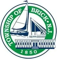Brick Township, NJ seal with sailboat and bridge, 1850